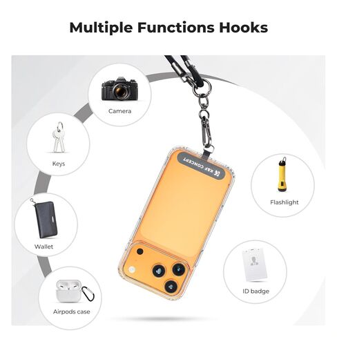 K&F CONCEPT 2-in-1 Phone Lanyard Crossbody with 1/4" Screw, Adjustable Anti Theft Crossbody Strap Compatible for DJI Osmo in Saudi Arabia