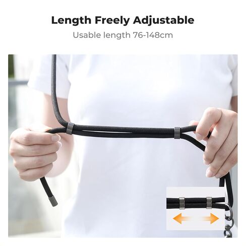 K&F CONCEPT 2-in-1 Phone Lanyard Crossbody with 1/4" Screw, Adjustable Anti Theft Crossbody Strap Compatible for DJI Osmo in Saudi Arabia