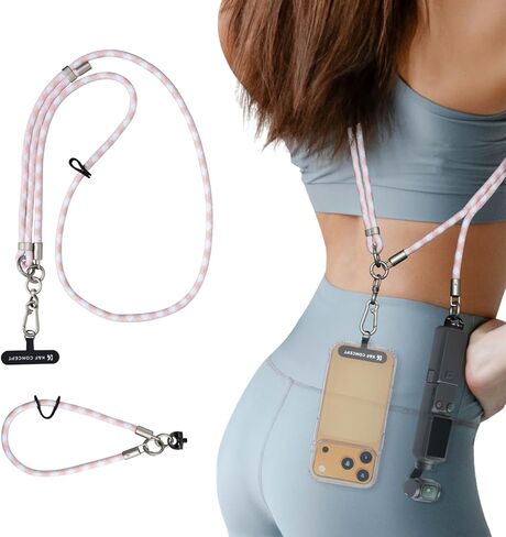 K&F CONCEPT 2-in-1 Phone Lanyard Crossbody with 1/4" Screw, Adjustable Anti Theft Crossbody Strap Compatible for DJI Osmo in Saudi Arabia