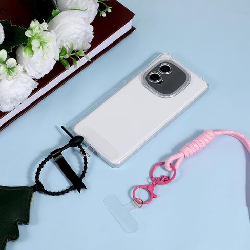 12pcs Universal Phone Lanyard Patch Phone Tether Tabs Cellphone Strap Replacement Part Clear Lanyard Strap Holder for Transparent No Adhesive Smartphone Leash Case in Saudi Arabia
