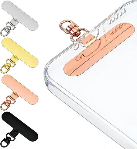 4 Packs Phone Tether Tab,Phone Lanyard Tab 360°Rotating Cellphone Lanyard Patch Metal Phones Tabs for Lanyards Compatible with Most Full-Coverage Protection Cases in Kuwait