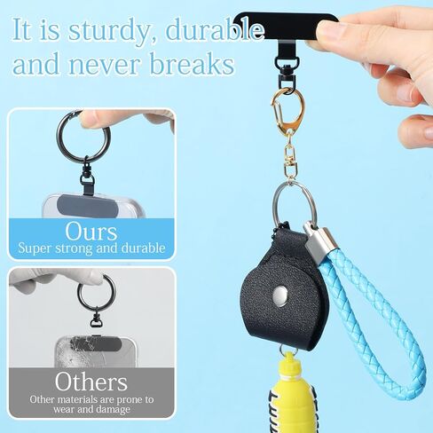 4 Packs Phone Tether Tab,Phone Lanyard Tab 360°Rotating Cellphone Lanyard Patch Metal Phones Tabs for Lanyards Compatible with Most Full-Coverage Protection Cases in Kuwait