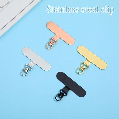 4 Packs Phone Tether Tab,Phone Lanyard Tab 360°Rotating Cellphone Lanyard Patch Metal Phones Tabs for Lanyards Compatible with Most Full-Coverage Protection Cases in Kuwait