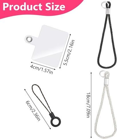 2 Pcs Luxury Diamond Phone Wrist Strap, Phone Case Glitter Straps Wrist Lanyard for Bling Rhinestone Keychain Wristlet for Wallet Credit Card Holder Women Charms Strap in Saudi Arabia
