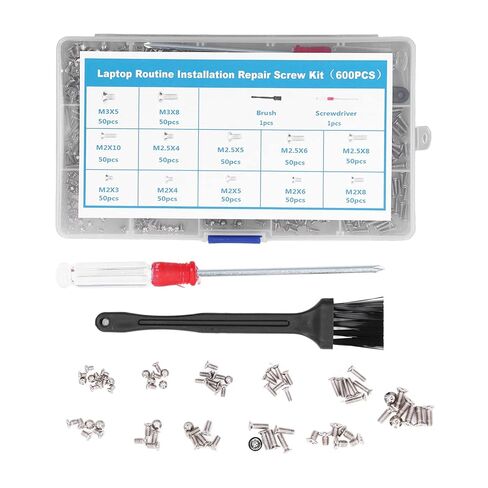 Computer Screws Assortment Kit, 600Pcs Computer Screws Assortment Kit Micro Flat Head M2 M2.5 M3 with Screwdriver Brush for Hard Drive, Screw Guns in Saudi Arabia