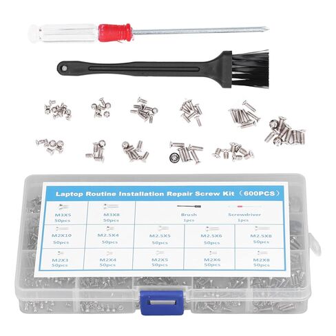 Computer Screws Assortment Kit, 600Pcs Computer Screws Assortment Kit Micro Flat Head M2 M2.5 M3 with Screwdriver Brush for Hard Drive, Screw Guns in Saudi Arabia