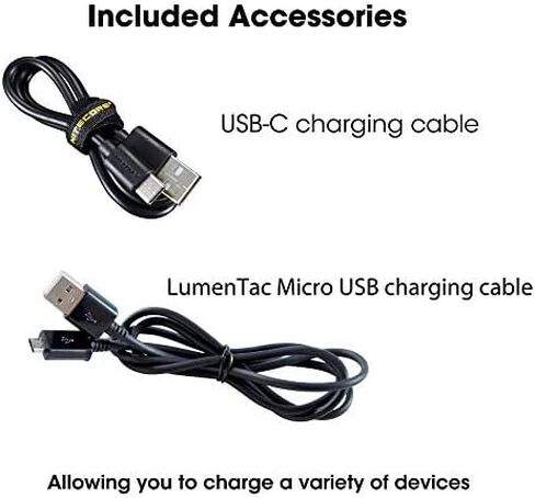 Nitecore NB10000 Gen II (Gen 2) بنك طاقة فائق النحافة، 10000 مللي أمبير QC سريع الشحن USB ومخرجات USB-C مزدوجة مع كابلات للهواتف والمصابيح الكاشفة والمصابيح الأمامية، وحزمة كابل مزدوجة in Kuwait