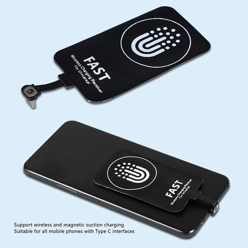Type C Charging Receiver, Thin Wireless Magnetic Dual Purpose Charger Receiver, Charging Patch for All Type C Interface Cell Phones in Saudi Arabia