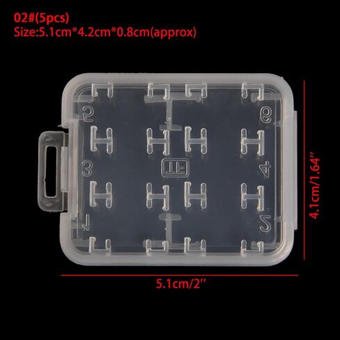 5PCS Standard Memory Card for Case Holder Box Storage,Plastic in Saudi Arabia
