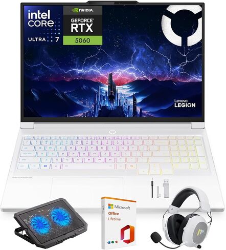 كمبيوتر محمول للألعاب Lenovo Legion 7i مقاس 16 بوصة، شاشة OLED WQXGA 165 هرتز، Intel Core Ultra 7 255HX، NVIDIA GeForce RTX 5060، ذاكرة الوصول العشوائي 32 جيجابايت، 1 تيرابايت SSD، Wi-Fi 7، إضاءة خلفية RGB، Win 11، مع ملحق Mytrix مدى الحياة in Kuwait