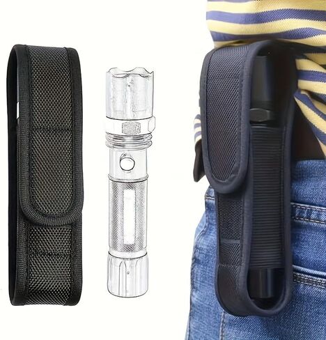 Protective Flashlight Bag Portable Nylon Protective Frame Adjustable Velcro Pocket Outdoor Camping Hiking Special Small Bag in Saudi Arabia
