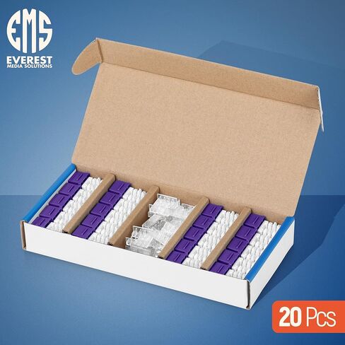 حزمة Everest Media Solutions - عنصران: لوحة تصحيح Keystone ذات 24 منفذًا + 20 حزمة من مقابس RJ45 CAT6 Keystone - أرجواني in Saudi Arabia