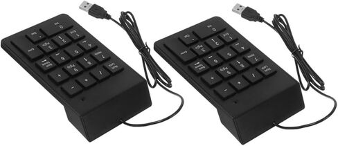 Homoyoyo 2pcs Portable Financial Number Pad USB Numeric Keypad 18-Key Mechanical Keyboard for Laptop Desktop Computer Accounting and Office Use in Saudi Arabia