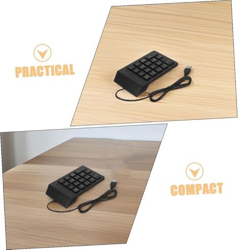 Homoyoyo 2pcs Portable Financial Number Pad USB Numeric Keypad 18-Key Mechanical Keyboard for Laptop Desktop Computer Accounting and Office Use in Saudi Arabia