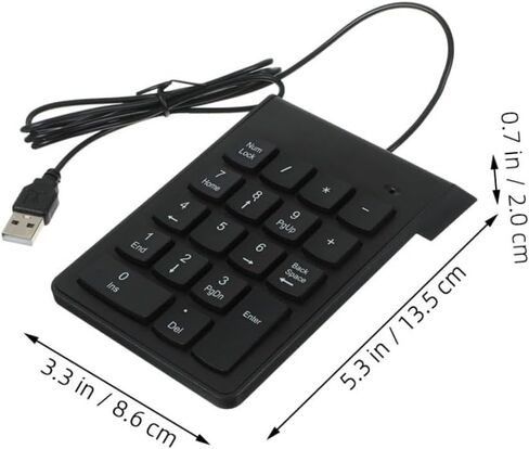 Homoyoyo 2pcs Portable Financial Number Pad USB Numeric Keypad 18-Key Mechanical Keyboard for Laptop Desktop Computer Accounting and Office Use in Saudi Arabia