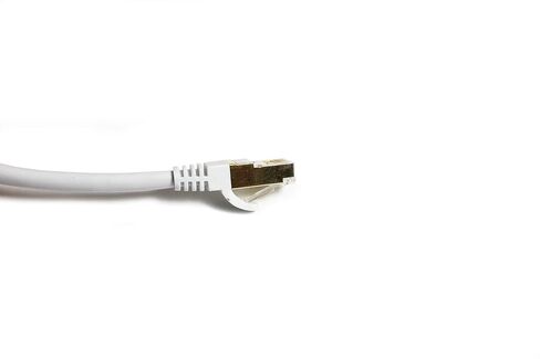 كابل Nexhi STP-7000 CAT-7 المحمي 10 جيجابت 600 ميجا هرتز إيثرنت مستدير، أسرع من شبكة Cat5e/Cat5/Cat6، سلك LAN مستدير Cat7 عالي السرعة مع Rj45 لجهاز التوجيه والمودم (أبيض، 7 أقدام) in Kuwait