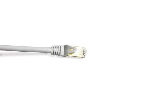 كابل Nexhi STP-7000 CAT-7 المحمي 10 جيجابت 600 ميجا هرتز إيثرنت مستدير، أسرع من شبكة Cat5e/Cat5/Cat6، سلك LAN مستدير Cat7 عالي السرعة مع Rj45 لجهاز التوجيه والمودم (أبيض، 7 أقدام) in Kuwait