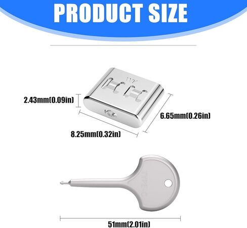 Type C Port Security Metal Physical Barrier USB C Port Blockers Data Protections for Laptops, PC Type C Port in Saudi Arabia