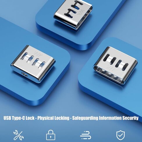Type C Port Security Metal Physical Barrier USB C Port Blockers Data Protections for Laptops, PC Type C Port in Saudi Arabia
