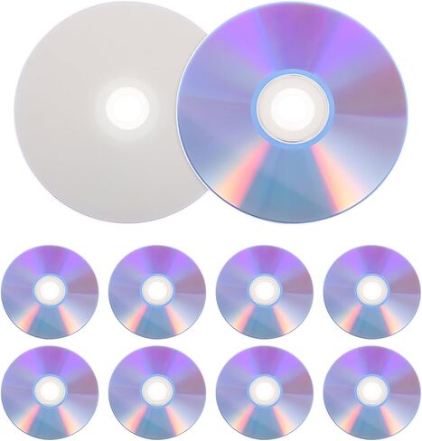 Yardwe 10pcs Printable DVD-R Discs: Writable Recordable Media - Spindle Storage CD - Archival Digital Discs for Photo Backup Video Burning Computer Use in Saudi Arabia