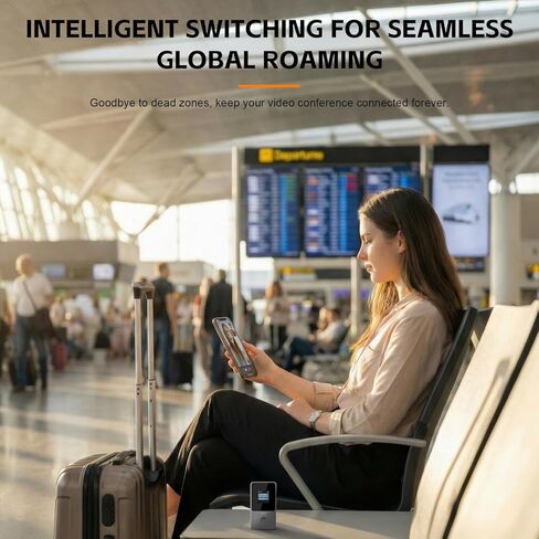 Global Portable WiFi Hotspot for Travel, No SIM Required, 4G LTE Router Covering 140+ Countries, Pay-As-You-Go,Connect Up to 10 Devices,10GB USA Data Included, Lifttime Free Data (12GB/Year) in Saudi Arabia