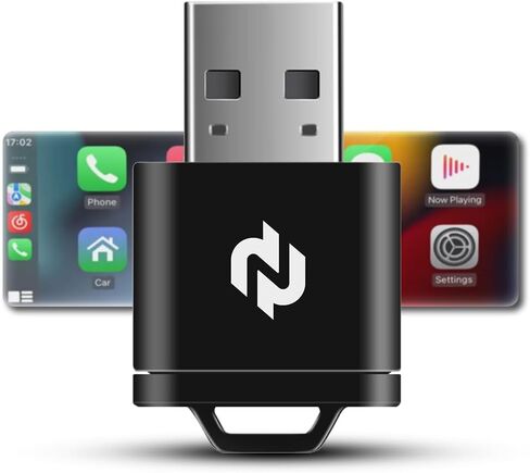 محول CarPlay N اللاسلكي لسيارات CarPlay السلكية في المصنع - تحويل Apple CarPlay السلكي إلى اتصال لاسلكي، اتصال سريع ومستقر بسرعة 5 جيجا هرتز، توصيل وتشغيل دونجل USB، إعادة الاتصال التلقائي، صوت وملاحة سلسة in Saudi Arabia