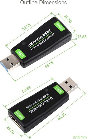 waveshare USB Port High Definition HDMI Video Capture Card, for Gaming/Streaming/Cameras, HDMI to USB in Saudi Arabia