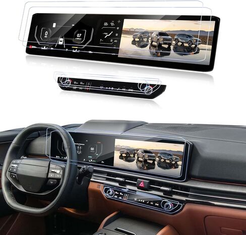 (مجموعة مزدوجة) لـ 2026 Kia Sportage Screen Protector 12.3 بوصة Navi & AC Air Conditioner لـ 2026 Kia Sportage (LX/EX/X-Line/SX/SX Prestige/X-Pro Prestige) واقي الشاشة لـ 2026 Sportage Hybrid Accessories in Kuwait