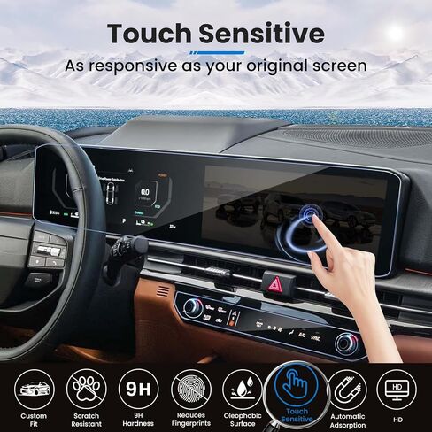 (مجموعة مزدوجة) لـ 2026 Kia Sportage Screen Protector 12.3 بوصة Navi & AC Air Conditioner لـ 2026 Kia Sportage (LX/EX/X-Line/SX/SX Prestige/X-Pro Prestige) واقي الشاشة لـ 2026 Sportage Hybrid Accessories in Kuwait