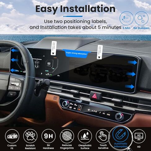 (مجموعة مزدوجة) لـ 2026 Kia Sportage Screen Protector 12.3 بوصة Navi & AC Air Conditioner لـ 2026 Kia Sportage (LX/EX/X-Line/SX/SX Prestige/X-Pro Prestige) واقي الشاشة لـ 2026 Sportage Hybrid Accessories in Kuwait