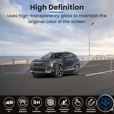 (مجموعة مزدوجة) لـ 2026 Kia Sportage Screen Protector 12.3 بوصة Navi & AC Air Conditioner لـ 2026 Kia Sportage (LX/EX/X-Line/SX/SX Prestige/X-Pro Prestige) واقي الشاشة لـ 2026 Sportage Hybrid Accessories in Kuwait