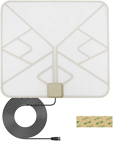 ANTAN Indoor Window Hdtv Antenna Up to 40 50 Miles Range Transparent Soft Design Support 4K 1080P VHF UHF Free view Television Local Channels width Longer 16.5ft Coax Cable in Saudi Arabia