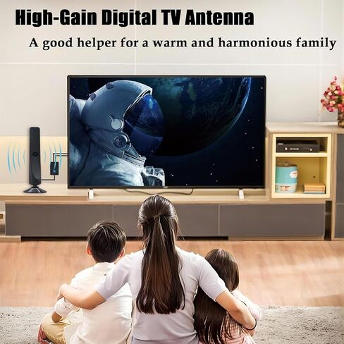 2025 أقوى هوائي تلفزيون داخلي، هوائي تلفزيون رقمي عالي الدقة جديد عالي الدقة HDTV 1080p 4k طويل المدى، لا حاجة لشبكة WiFi، يدعم متوافق لجميع أجهزة التلفزيون الذكية in Saudi Arabia