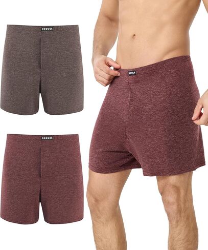 JODUCE 2 Pack Men's Merino Wool Boxer Briefs, Breathable Soft Loose Moisture Wicking Tagless with Elastic Waistband in Saudi Arabia