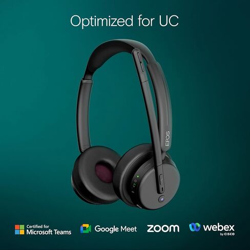 سماعة رأس لاسلكية EPOS Impact 500 ANC - فرق معتمدة مع اتصال USB-C وUSB-A - صوت بلوتوث متقدم لعمل أكثر ذكاءً وخاليًا من التشتيت in Kuwait