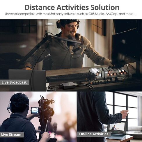 بطاقة التقاط فيديو SIIG SDI مع حلقة SDI، التقاط 1080p 3G/HD/SD-SDI، سجل USB 3.0 1080p، قشارة، تضمين الصوت، للبث المباشر لكاميرا SDI، UVC/UAC، H.264، متوافق مع TAA (CE-SD0K11-S1) in Saudi Arabia