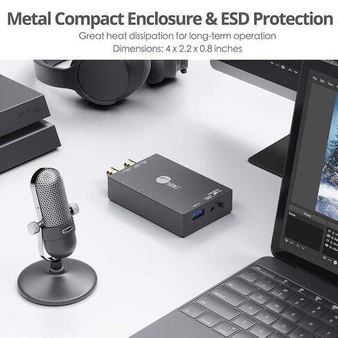 بطاقة التقاط فيديو SIIG SDI مع حلقة SDI، التقاط 1080p 3G/HD/SD-SDI، سجل USB 3.0 1080p، قشارة، تضمين الصوت، للبث المباشر لكاميرا SDI، UVC/UAC، H.264، متوافق مع TAA (CE-SD0K11-S1) in Saudi Arabia