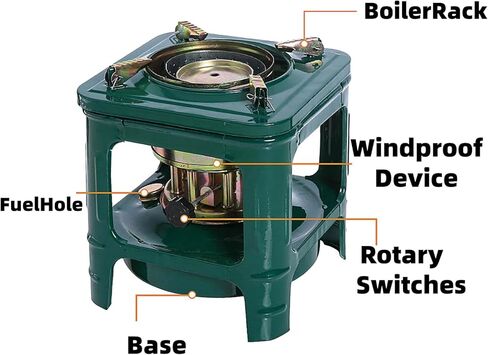 Fogon de petróleo para cuba,kerosene heater，portable kerosene stove 8-wicks, Camping Stove is used for backpacking hiking, picnicking, and adventure，Survival Heating Cooking Small Kerosene Heater in Saudi Arabia