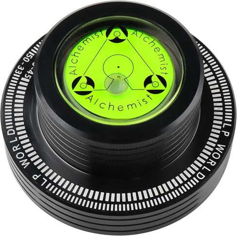 Record Weight Stabilizer Turntable Level Vinyl Clamp Player Flattener 315g LP Disc Phonograph with Bubble Leveling Making 3 in 1 (50Hz, Black，315g) in Kuwait