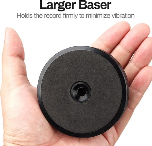 Record Weight Stabilizer Turntable Level Vinyl Clamp Player Flattener 315g LP Disc Phonograph with Bubble Leveling Making 3 in 1 (50Hz, Black，315g) in Kuwait