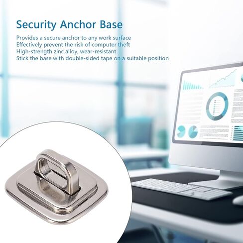 Computer Security Anchor Base, zinc Alloy Anti Theft Fixed Plate for Laptop Tablet Monitor Phone Desk mounting with Screws and Tape in Saudi Arabia
