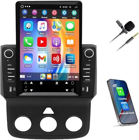4+64G - 9.7" Double Din Car Stereo Radio for Dodge RAM 1500 2500 3500 2013-2018 with Carplay/Android Auto,Touch Screen Car Audio Receiver in-Dash GPS Head Unit,WiFi Bluetooth FM SWC + Backup Camera in Saudi Arabia