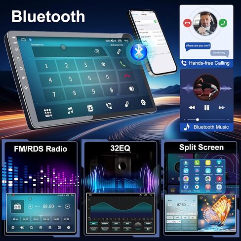 4+64G - 9.7" Double Din Car Stereo Radio for Dodge RAM 1500 2500 3500 2013-2018 with Carplay/Android Auto,Touch Screen Car Audio Receiver in-Dash GPS Head Unit,WiFi Bluetooth FM SWC + Backup Camera in Saudi Arabia