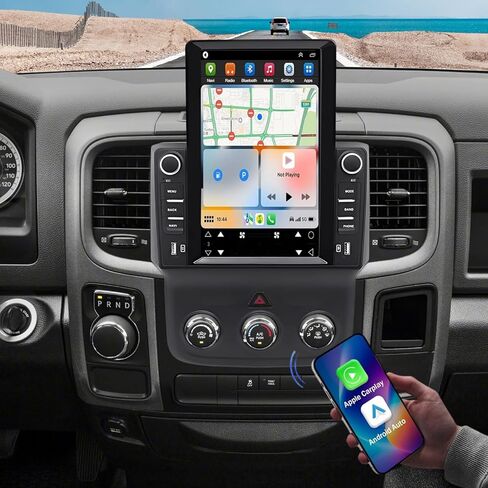 4+64G - 9.7" Double Din Car Stereo Radio for Dodge RAM 1500 2500 3500 2013-2018 with Carplay/Android Auto,Touch Screen Car Audio Receiver in-Dash GPS Head Unit,WiFi Bluetooth FM SWC + Backup Camera in Saudi Arabia