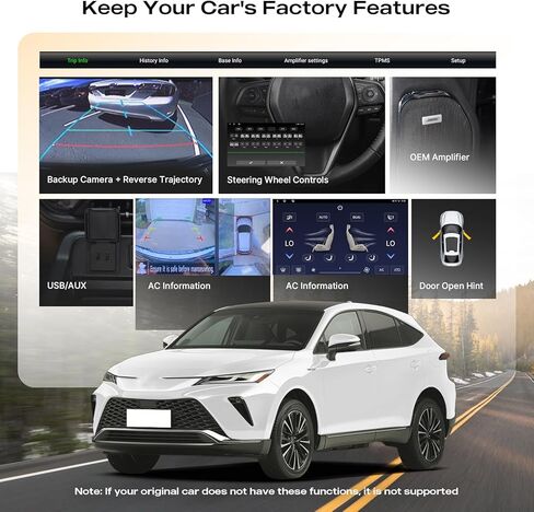 راديو سيارة 8+256 جيجابايت Android 13 لسيارة Toyota Venza 2019-2022، شاشة لمس QLED 12.3 بوصة 1920×720P QLED، CarPlay لاسلكي/Android Auto، 8 النواة، بلوتوث 5.0، 5G WiFi/4G LTE in Saudi Arabia