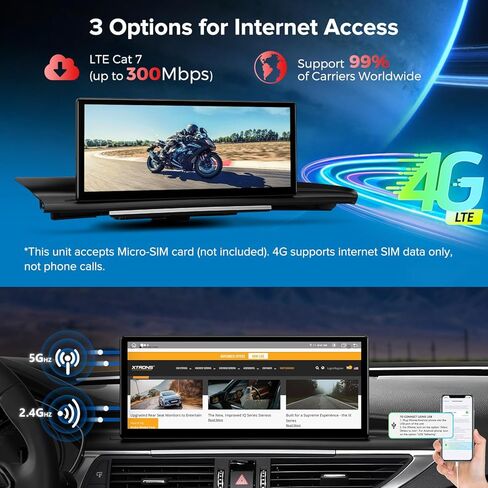 XTRONS 12.3 بوصة Android 13 ستيريو سيارة لأودي A6 A7 RS6 RS7 S6 S7 Typ C7 (2016-2018) نظام MIB، شاشة لمس IPS 4+64 جيجابايت راديو سيارة عالمي 4G نظام تحديد المواقع العالمي يدعم CarPlay Android Auto in Saudi Arabia