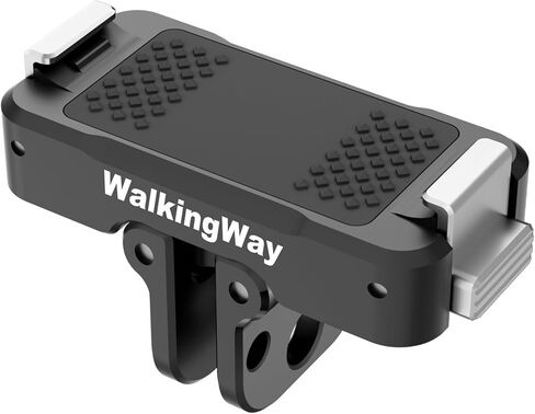 Walking Way Magnetic Quick Release Adapter Camera Base Mount for DJI Action 6/Osmo Nano, with 1/4 Screw Hole,Dual-Direction Magnet, Folding Dual-Claws for DJI Action Camera Accessories, Silver+Red in Saudi Arabia