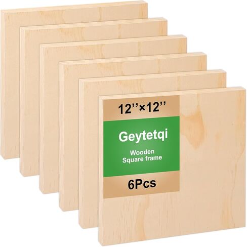 6 Pack 9 x 12 Inch Unfinished Wood Panels, Wooden Panel Boards for Painting, Crafts, and Home Decor in Saudi Arabia
