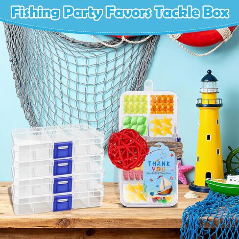 20 Pack Fishing Candy Tackle Boxes, Fishing Candy Little Tackle Boxes for Party Favors, with 20 Cards/ 20 Balls/ 1 Rope in Saudi Arabia