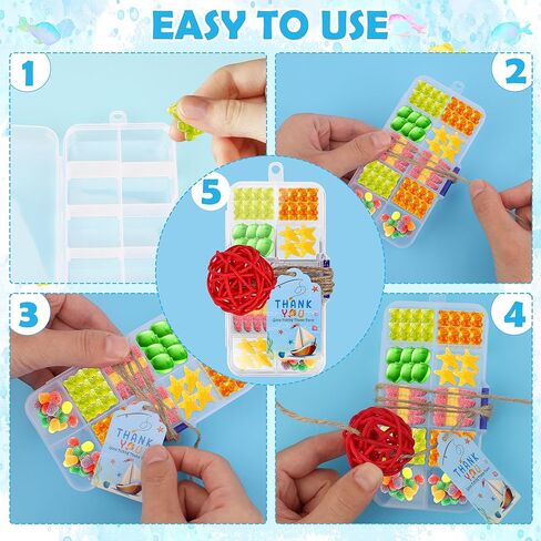 20 Pack Fishing Candy Tackle Boxes, Fishing Candy Little Tackle Boxes for Party Favors, with 20 Cards/ 20 Balls/ 1 Rope in Saudi Arabia